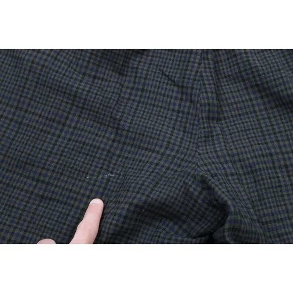 Vintage 30s Mens Size 32x28 Distressed Wool Wide Leg Pants Trousers Plaid USA